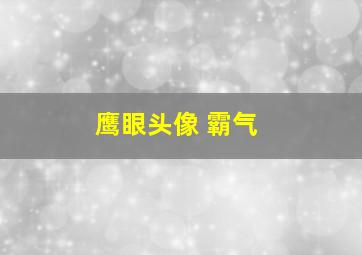 鹰眼头像 霸气